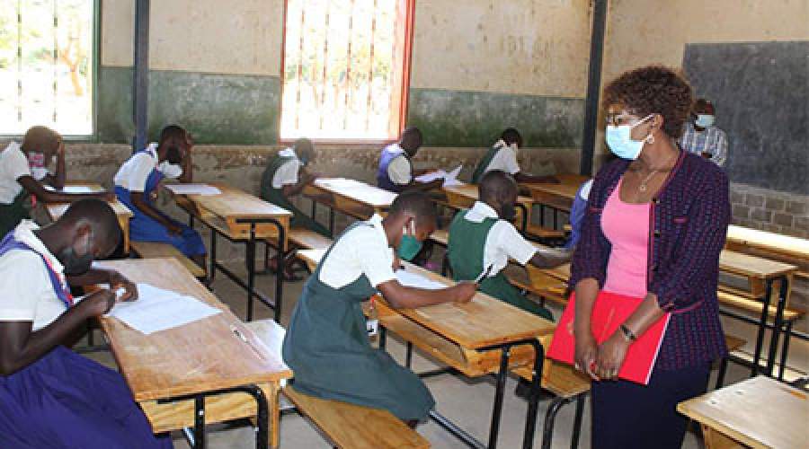 Nyalonje inspecting exams in Mzuzu city